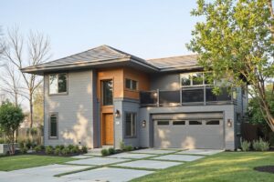 New fiber cement siding replacement on a Sacramento home by Best Exteriors